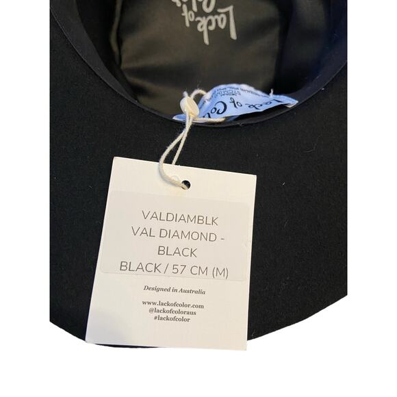 Lack of Color Val Diamond Hat Australian Wool Velvet Band Western Medium 57CM - Picture 8 of 9